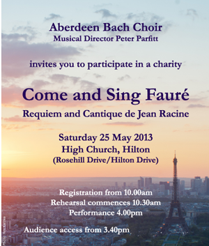 Come and Sing Fauré poster