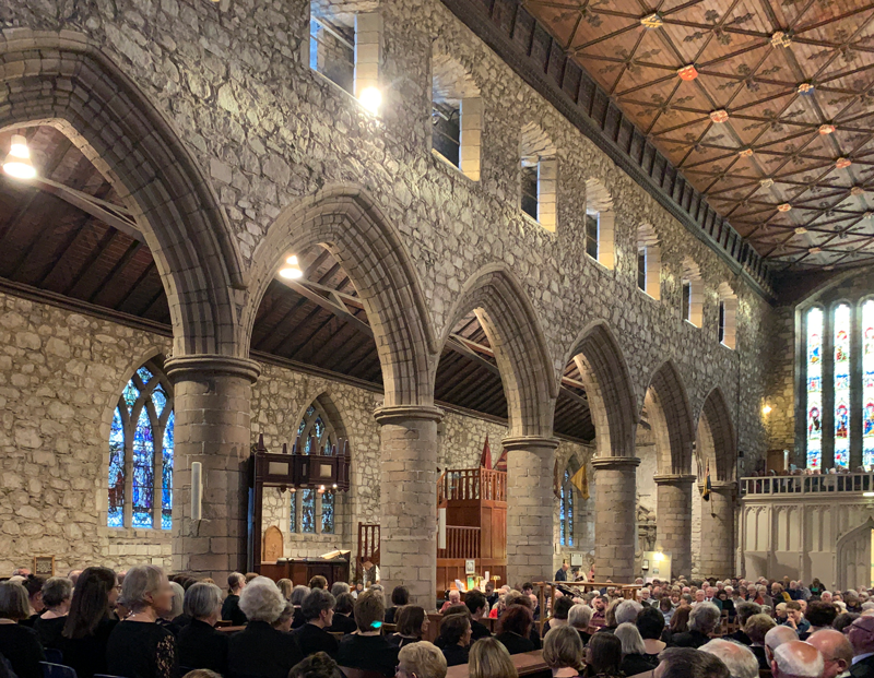 Aberdeen Bach Choir and Audience before performance in St Machar's Cathedral on 28 April 2019